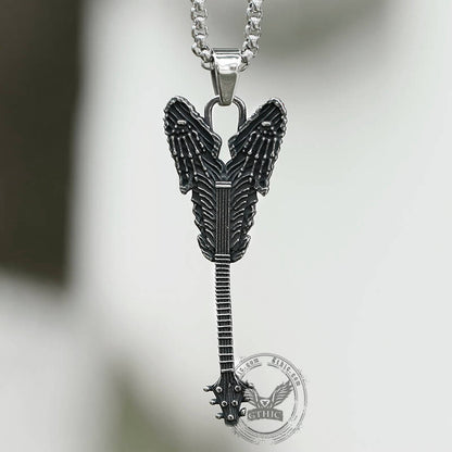 Rock Guitar Stainless Steel Pendant
