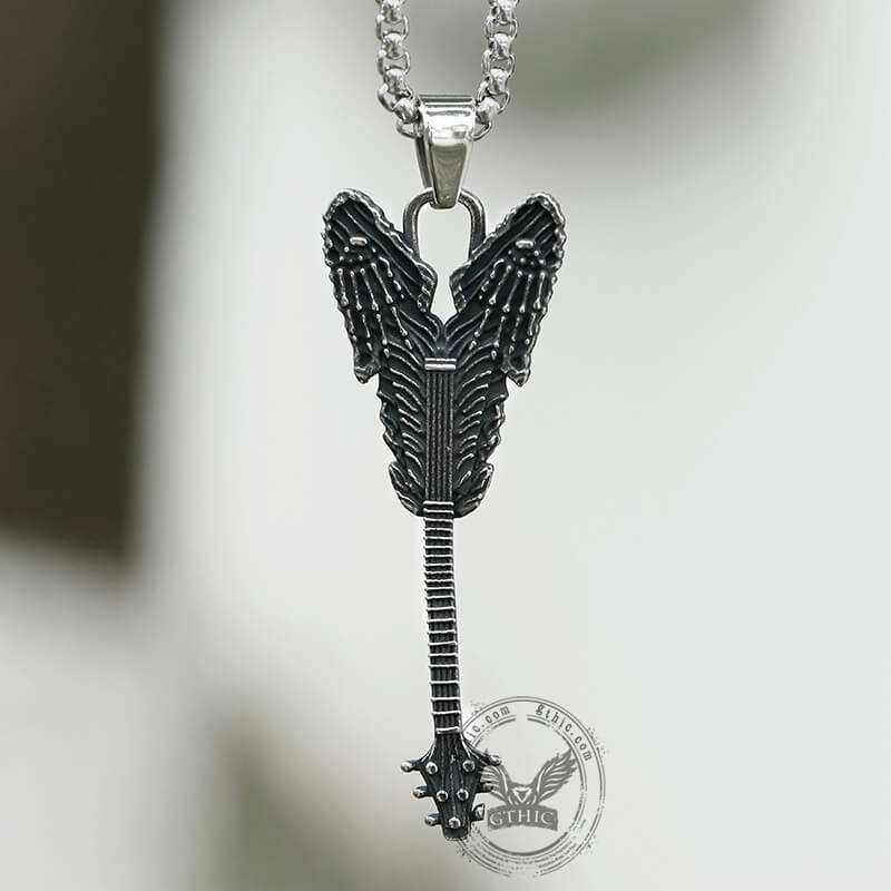 Rock Guitar Stainless Steel Pendant