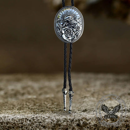 Rose Rabbit Mushroom Alloy Cowboy Bolo Tie