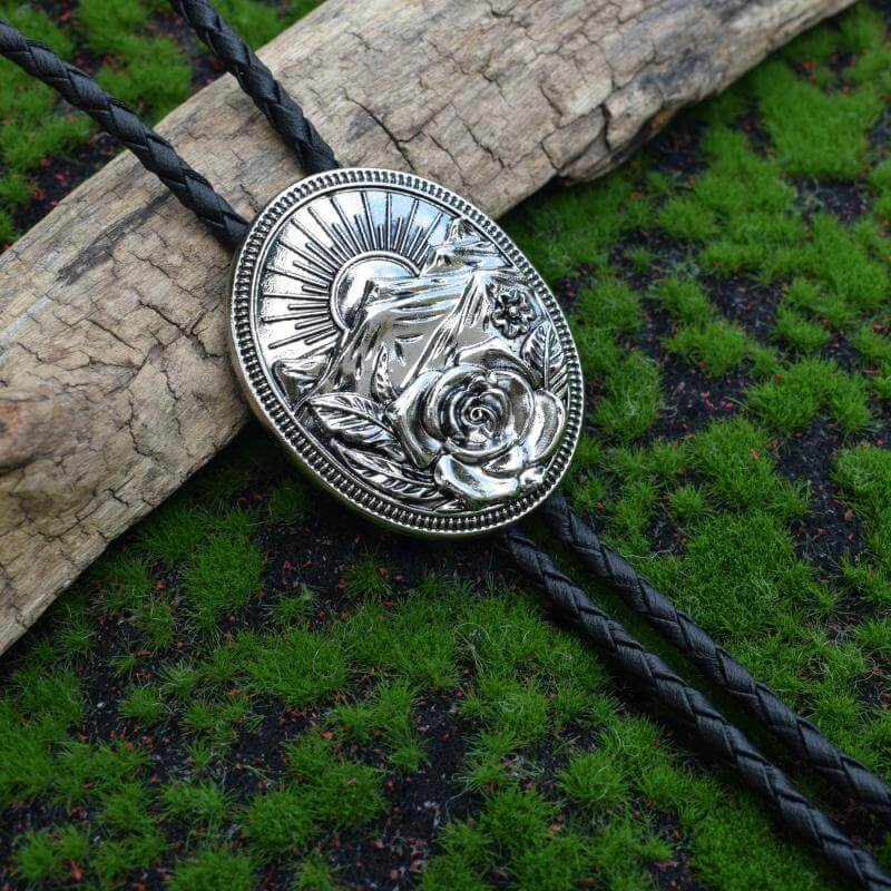 Rose Rabbit Mushroom Alloy Cowboy Bolo Tie
