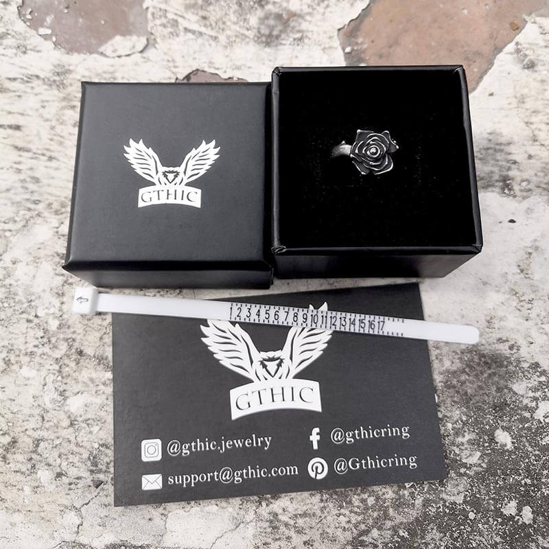 Rose Stainless Steel Gothic Ring