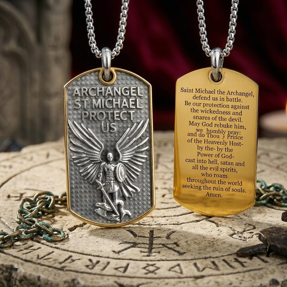 Saint Michael Archangel Stainless Steel Protection Pendant