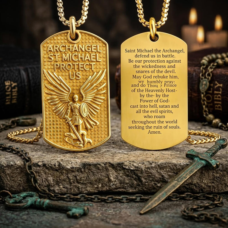 Saint Michael Archangel Stainless Steel Protection Pendant
