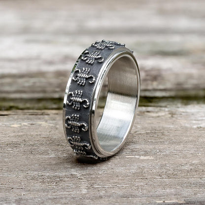 Scorpion Stainless Steel Spinner Ring