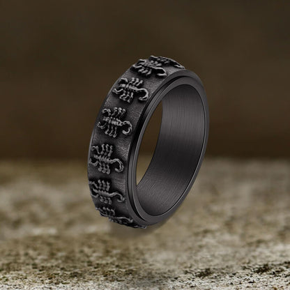 Scorpion Stainless Steel Spinner Ring