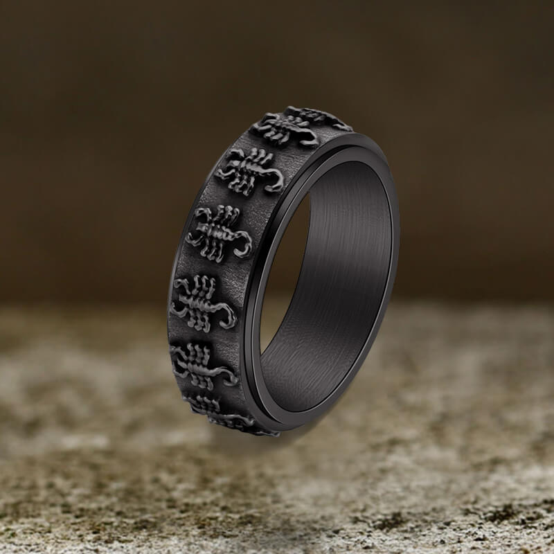 Scorpion Stainless Steel Spinner Ring
