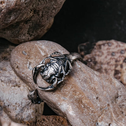 Scorpion Sterling Silver Animal Open Ring