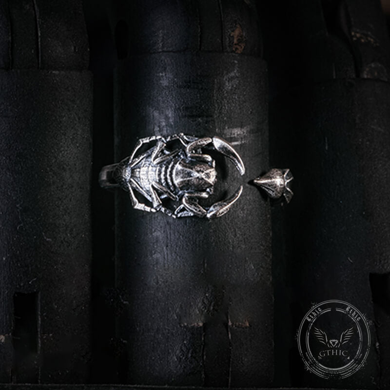 Scorpion Sterling Silver Animal Open Ring