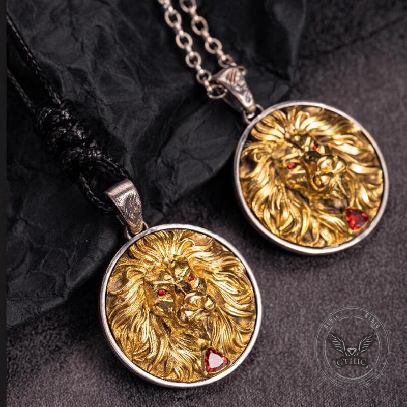 Seven Realms Gem Lion Sterling Silver Pendant