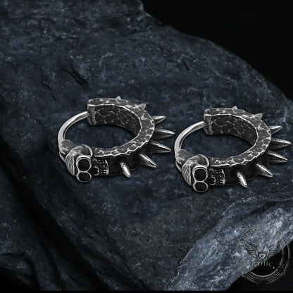 Skull and Thorns Stainless Steel Earrings