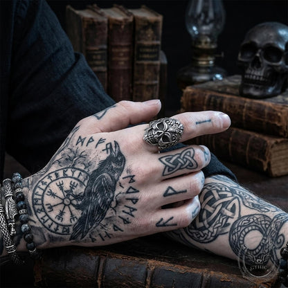 Skull Filigree Stainless Steel Gothic Ring