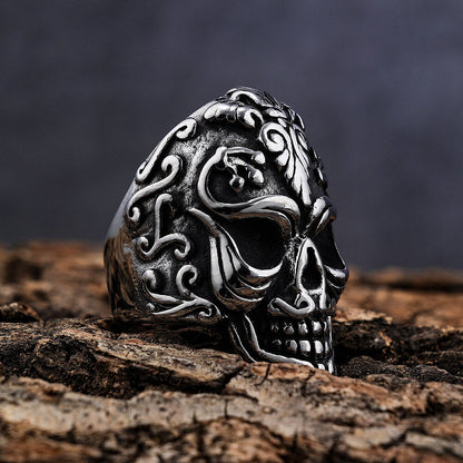 Skull Filigree Stainless Steel Gothic Ring