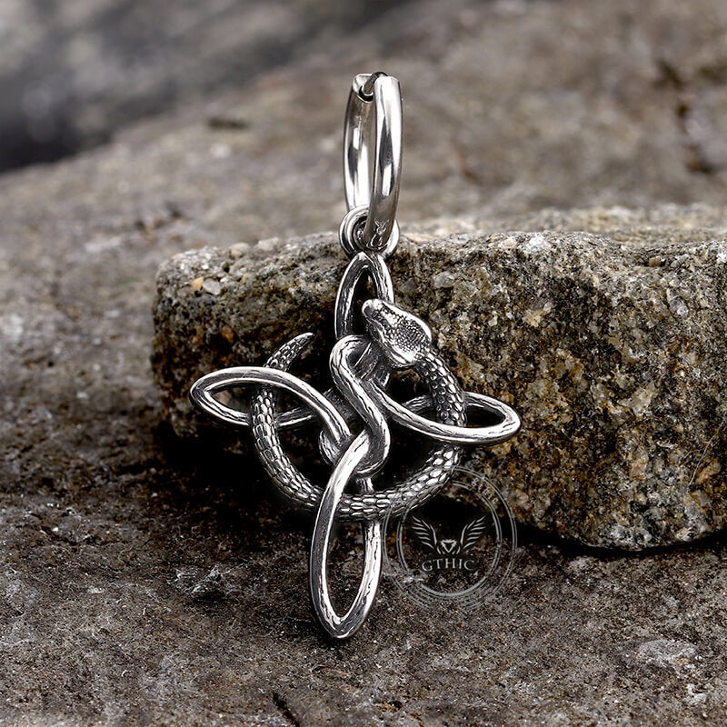 Snake Celtic Knot Stainless Steel Earrings
