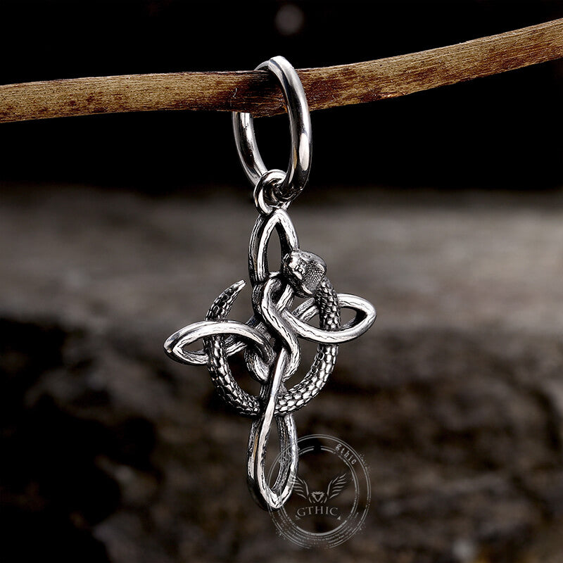 Snake Celtic Knot Stainless Steel Earrings