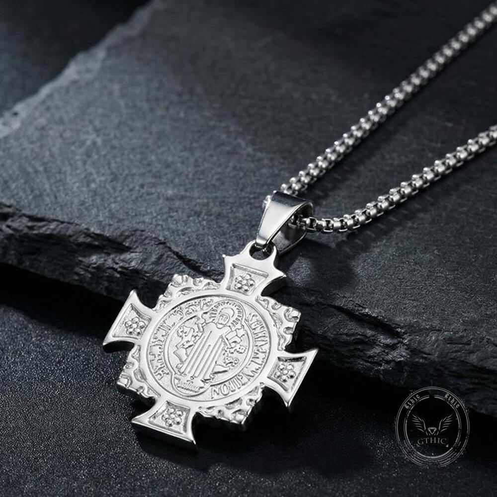 St. Benedict Cross Stainless Steel Pendant