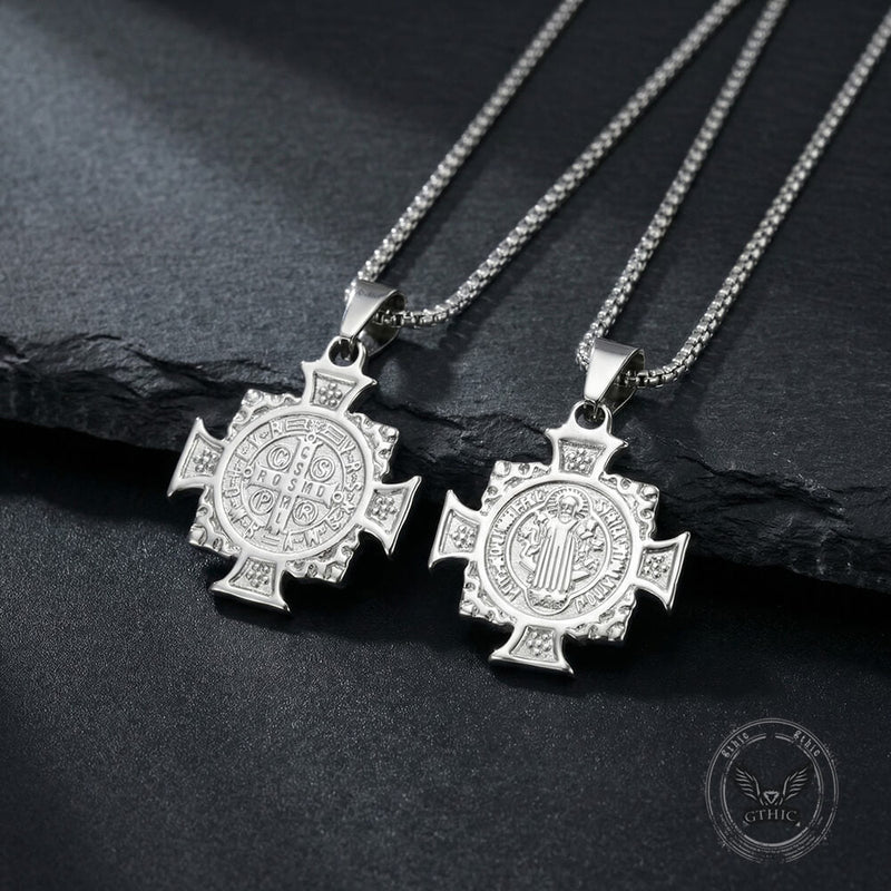 St. Benedict Cross Stainless Steel Pendant