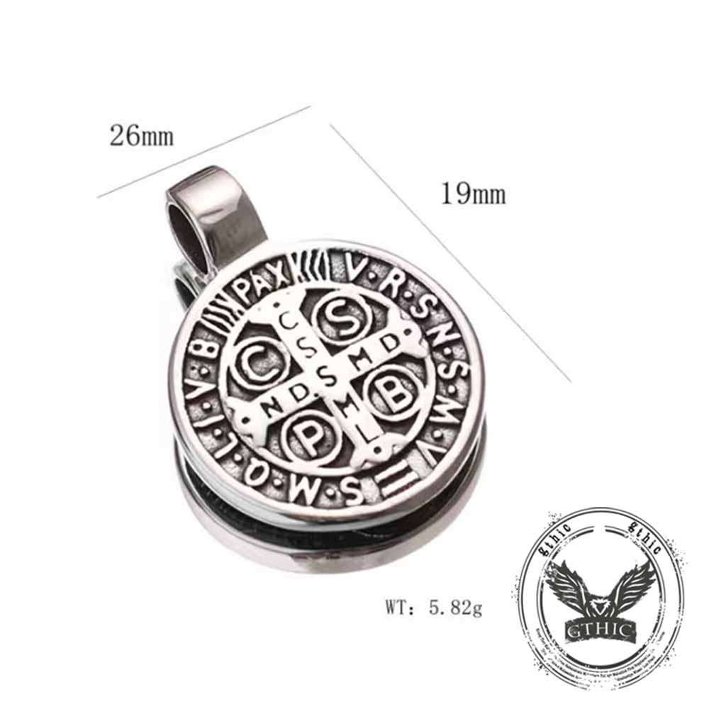 St. Benedict Medal Stainless Steel Pendant