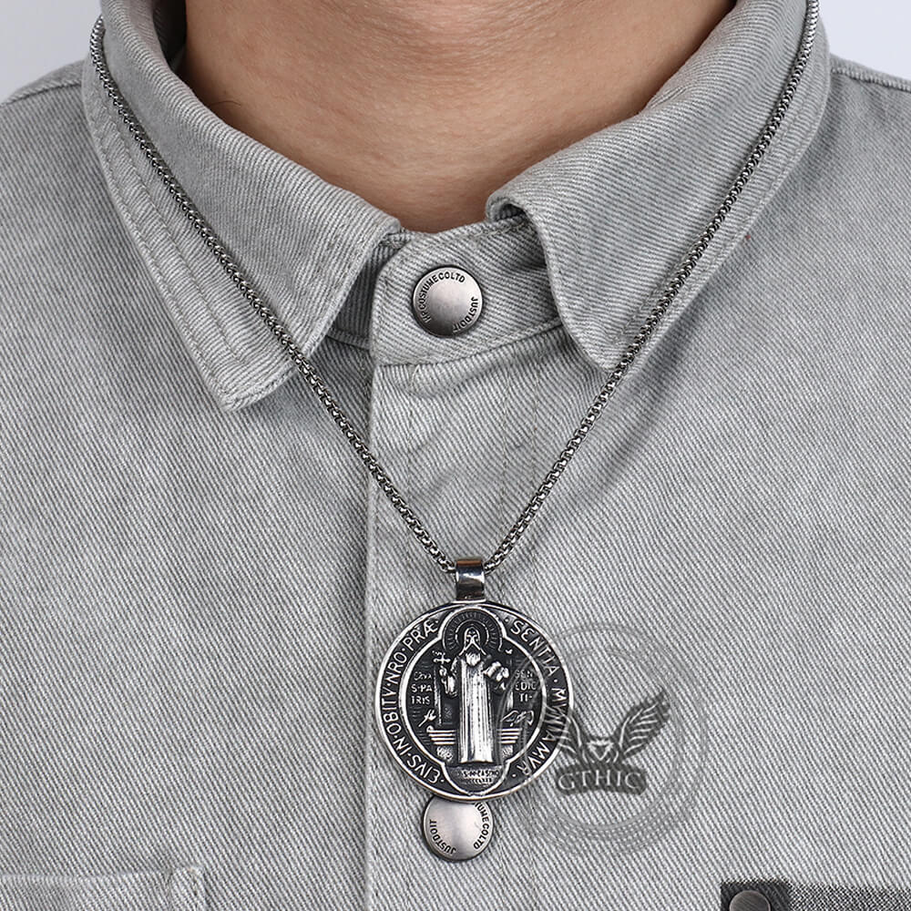 St. Benedict Medal Stainless Steel Pendant