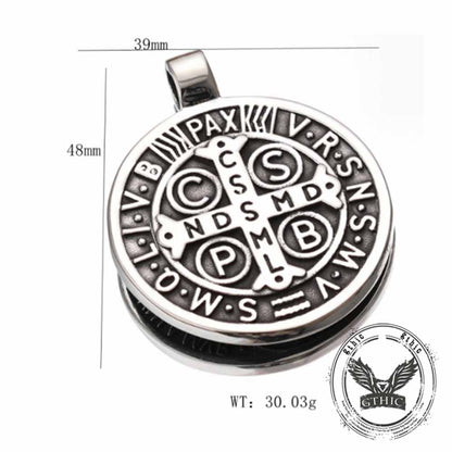 St. Benedict Medal Stainless Steel Pendant