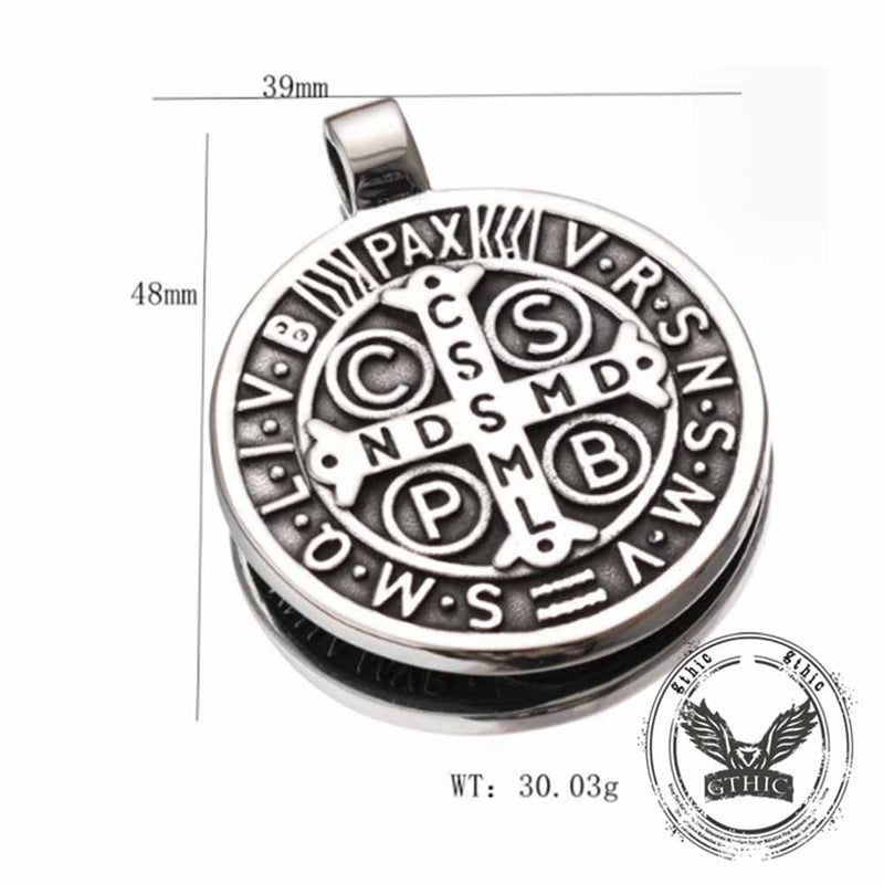 St. Benedict Medal Stainless Steel Pendant