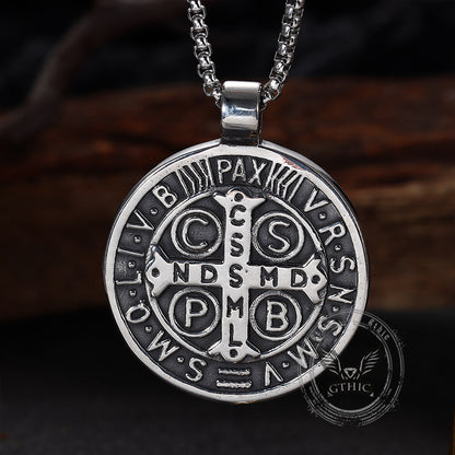 St. Benedict Medal Stainless Steel Pendant