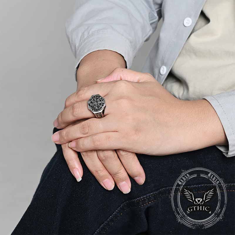 St. Benedict's Medal Stainless Steel Ring