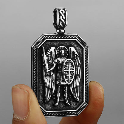St. Michael Archangel Medal Stainless Steel Pendant