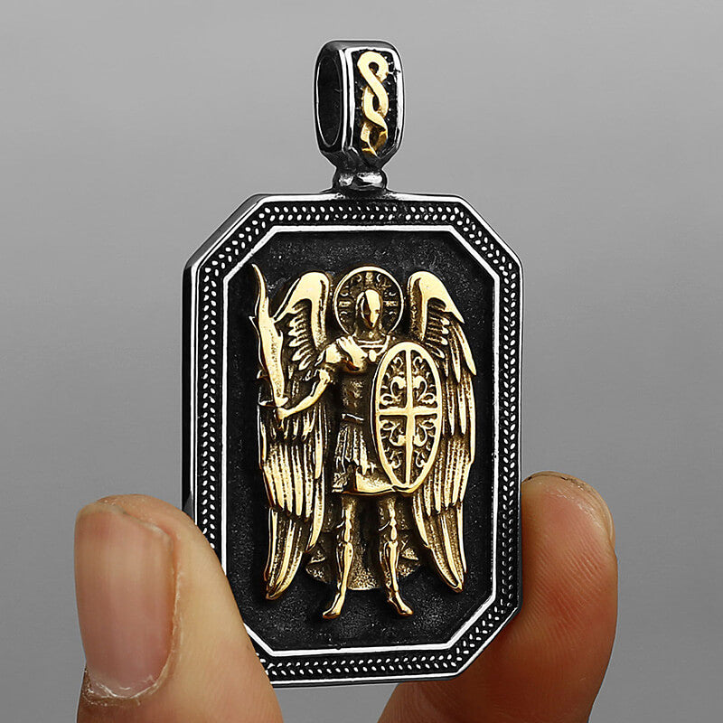 St. Michael Archangel Medal Stainless Steel Pendant