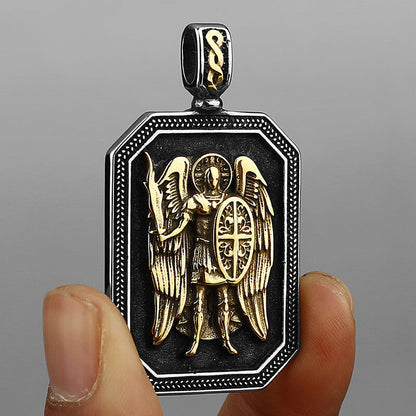 St. Michael Archangel Medal Stainless Steel Pendant