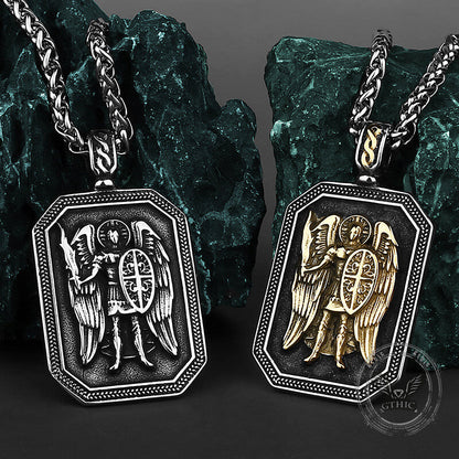 St. Michael Archangel Medal Stainless Steel Pendant