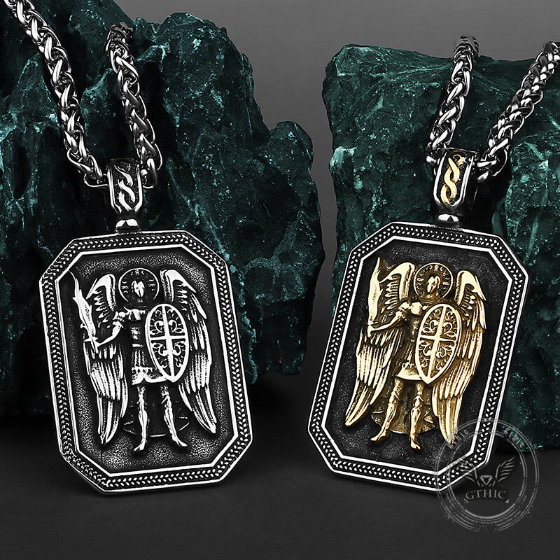 St. Michael Archangel Medal Stainless Steel Pendant
