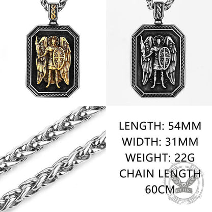 St. Michael Archangel Medal Stainless Steel Pendant