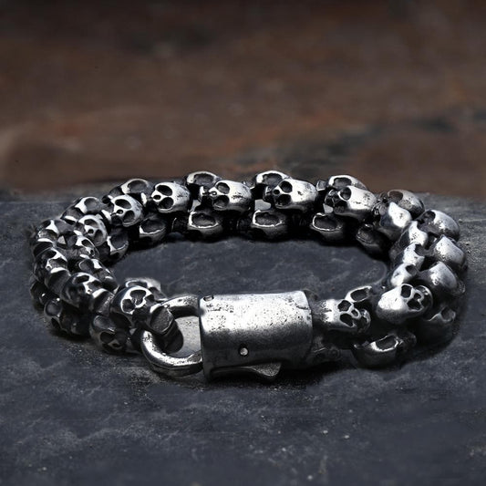 Stainless Steel Skull Bracelet