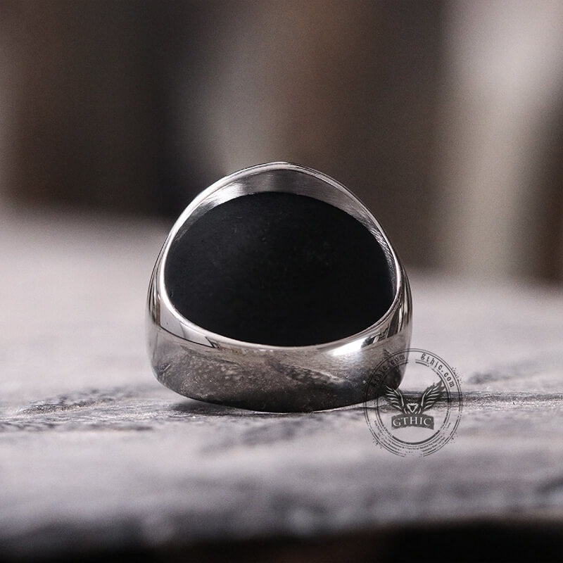 Sunflower Skull Stainless Steel Ring