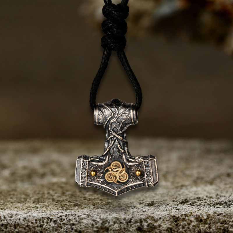 Thor's Hammer Sterling Silver Viking Pendant