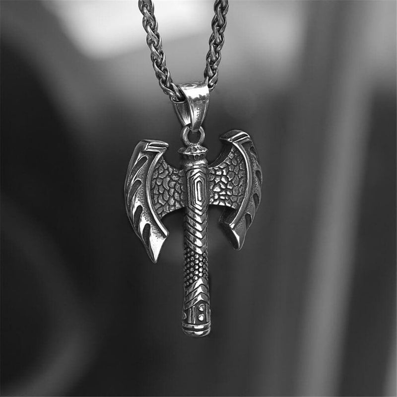 Viking Axe Stainless Steel Pendant