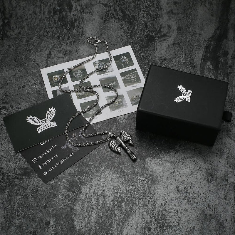 Viking Axe Stainless Steel Pendant