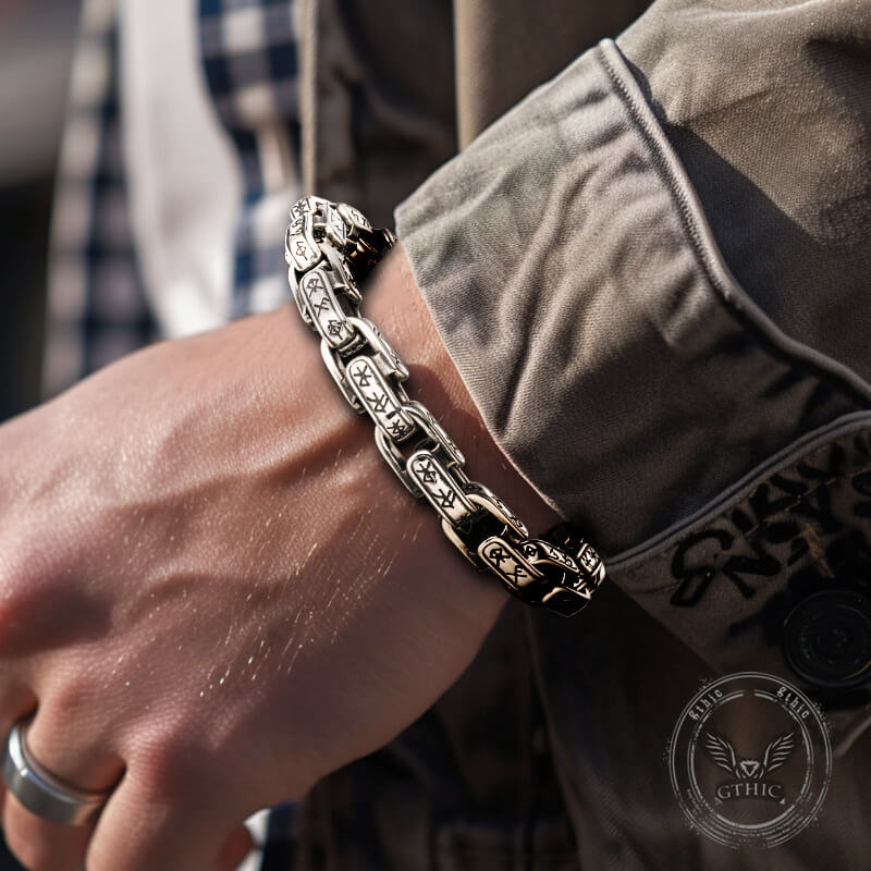 Viking Dawnbreak Rune Stainless Steel Bracelet