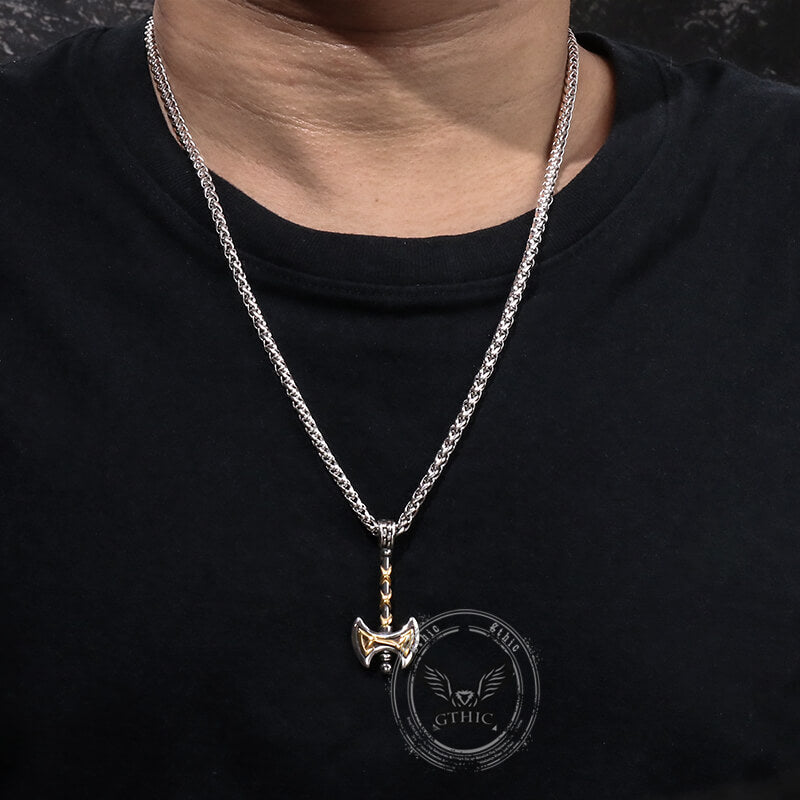 Viking Double Axe Stainless Steel Pendant