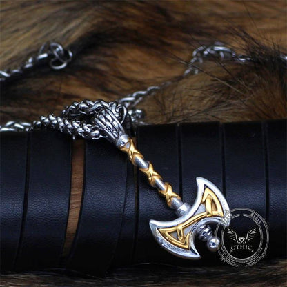 Viking Double Axe Stainless Steel Pendant