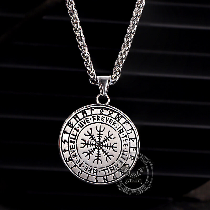 Viking Roaring Wolf Head Stainless Steel Pendant