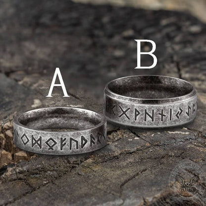 Viking Runes Stainless Steel Ring