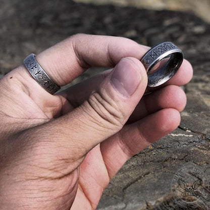 Viking Runes Sterling Silver Ring