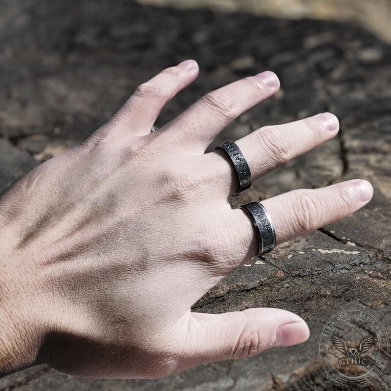 Viking Runes Stainless Steel Ring