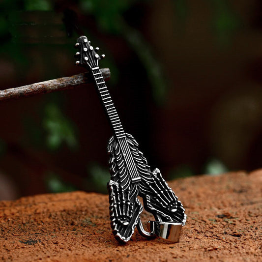 Rock Guitar Stainless Steel Pendant