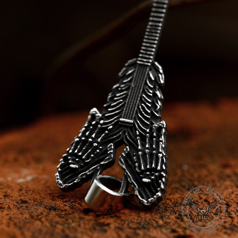 Rock Guitar Stainless Steel Pendant