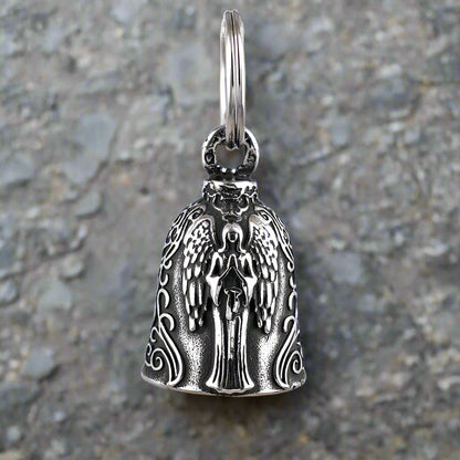 Virgin Mary Guardian Bell Stainless Steel Keychain
