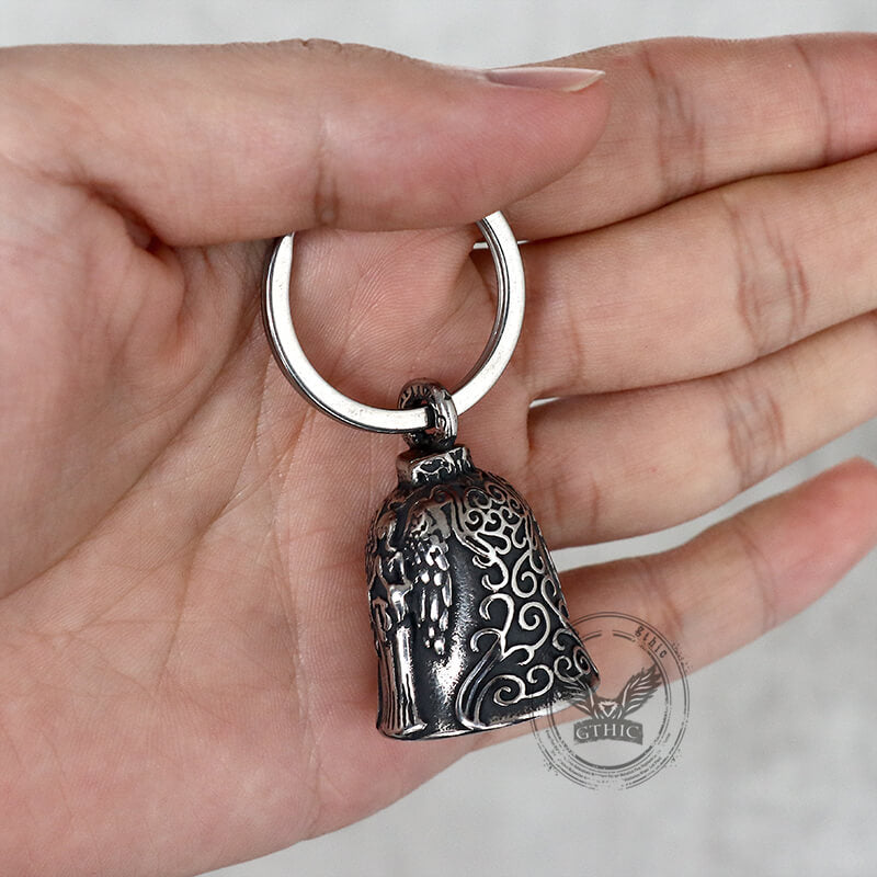 Virgin Mary Guardian Bell Stainless Steel Keychain