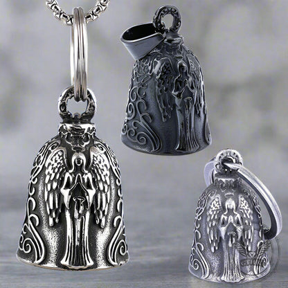 Virgin Mary Guardian Bell Stainless Steel Keychain
