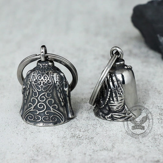 Virgin Mary Guardian Bell Stainless Steel Keychain